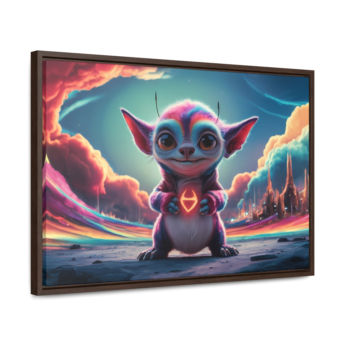 Guardian of the Cosmic Heart - Gallery Canvas Wraps, Horizontal Frame