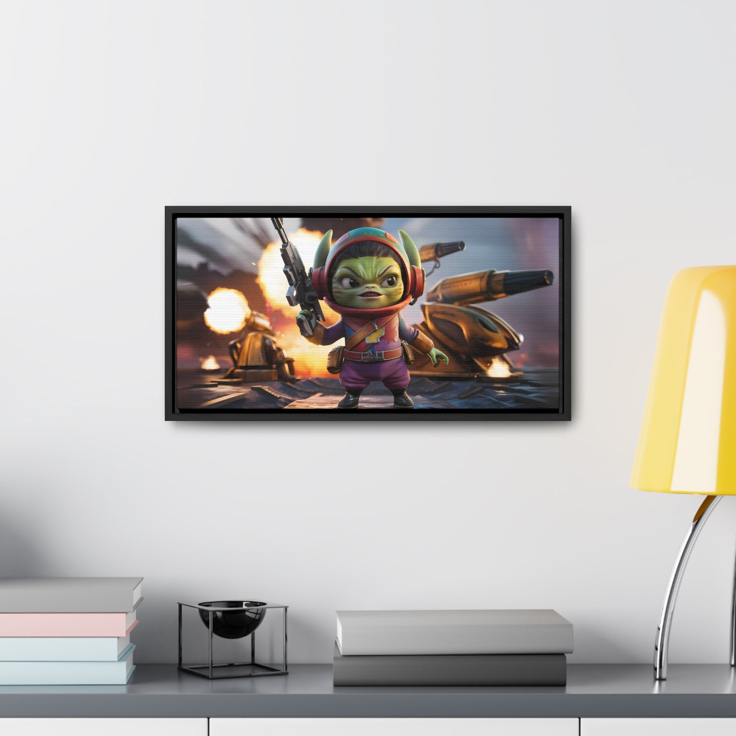 "Galactic Gremlin Commander" - Gallery Canvas Wraps, Horizontal Frame