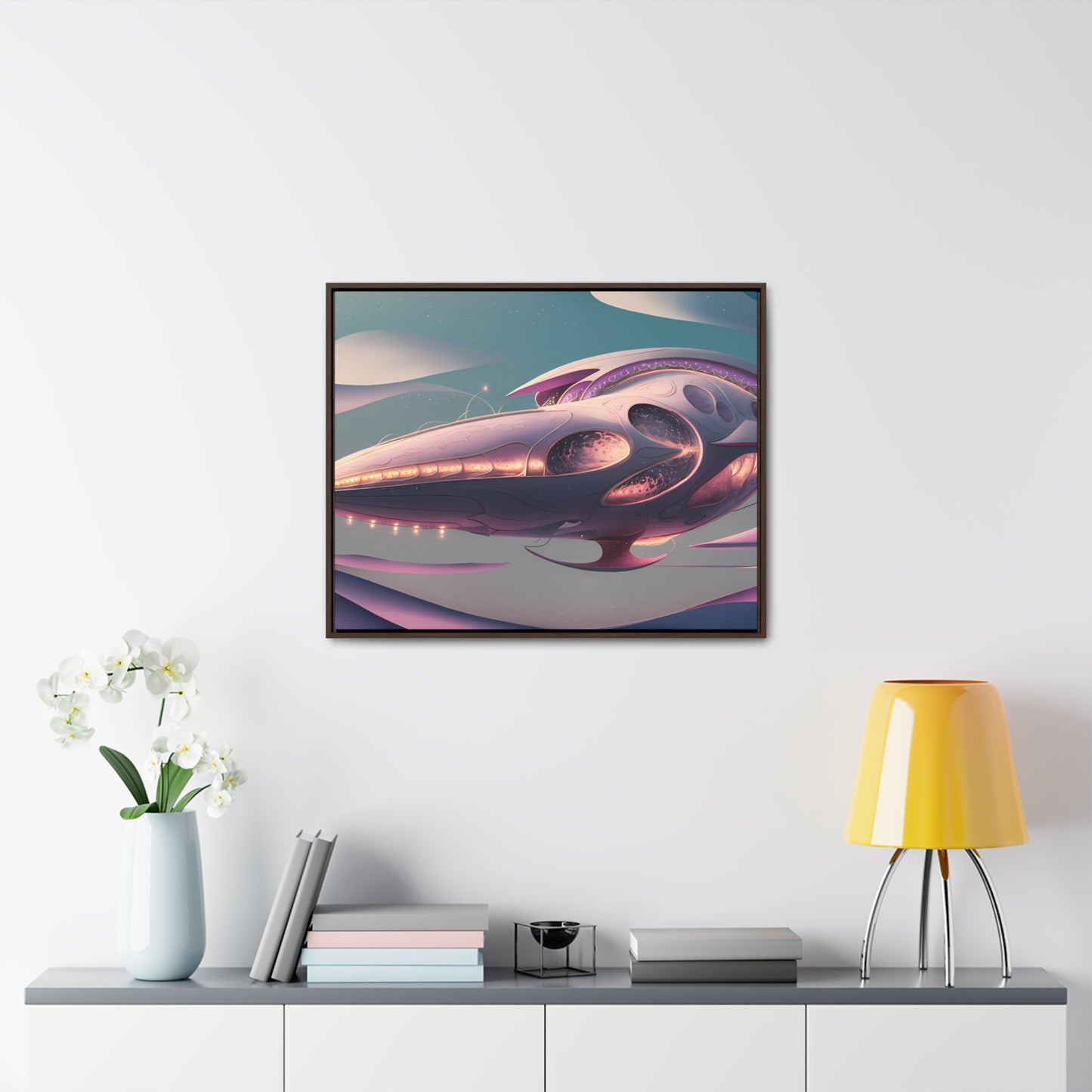 Voyage of the Celestial Whale - Gallery Canvas Wraps, Horizontal Frame