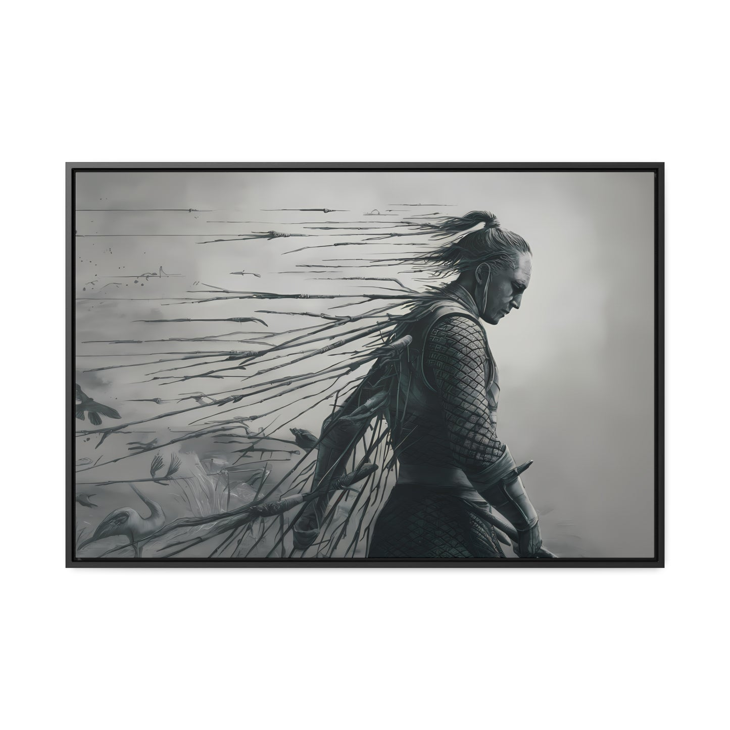 "Endurance in Silence" - Gallery Canvas Wraps, Horizontal Frame