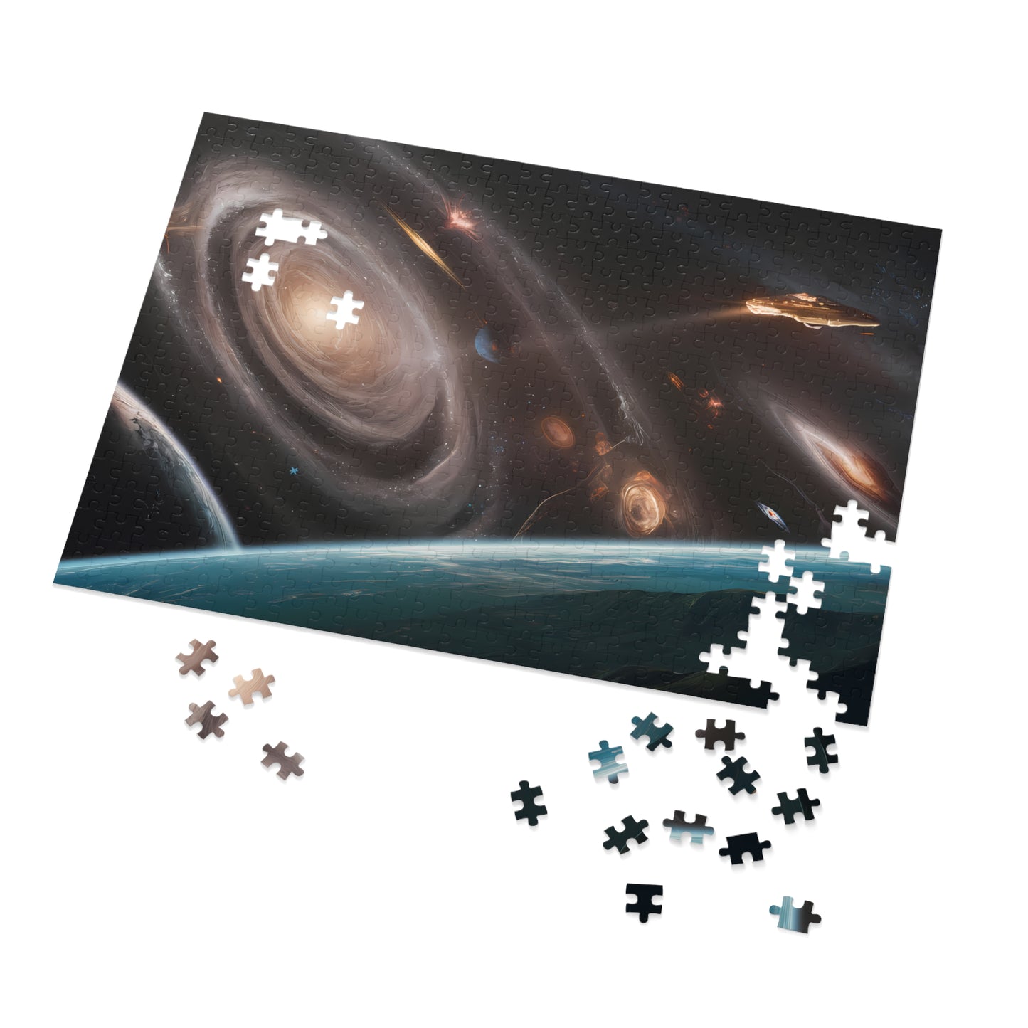 Eternal Voyage Through Cosmic Vortexes - Jigsaw Puzzle (30, 110, 252, 500,1000-Piece)