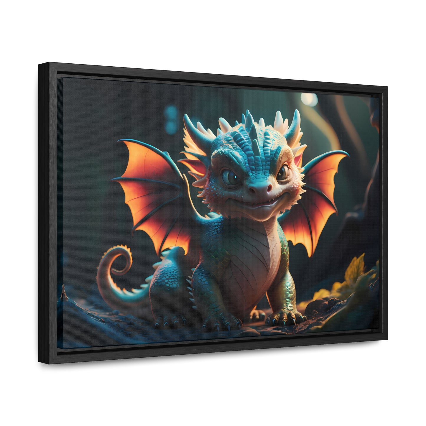 "Forest Guardian Hatchling" - Gallery Canvas Wraps, Horizontal Frame
