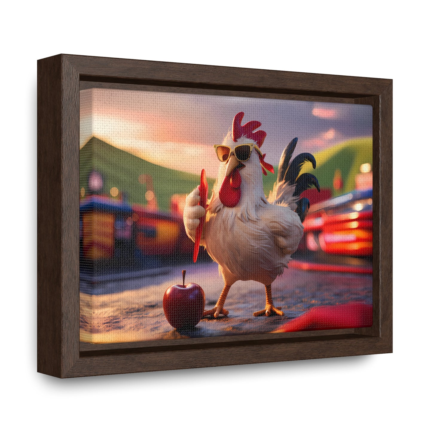 Cool Rooster at the Carnival - Gallery Canvas Wraps, Horizontal Frame