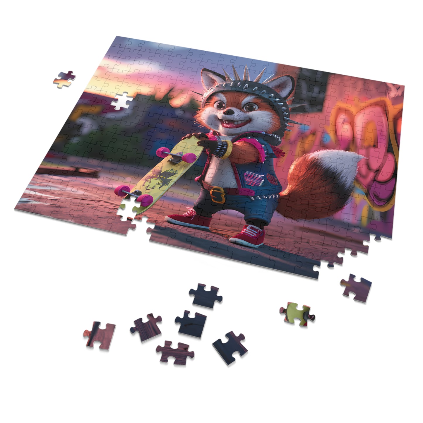 Punk Panda Skater - Jigsaw Puzzle (30, 110, 252, 500,1000-Piece)