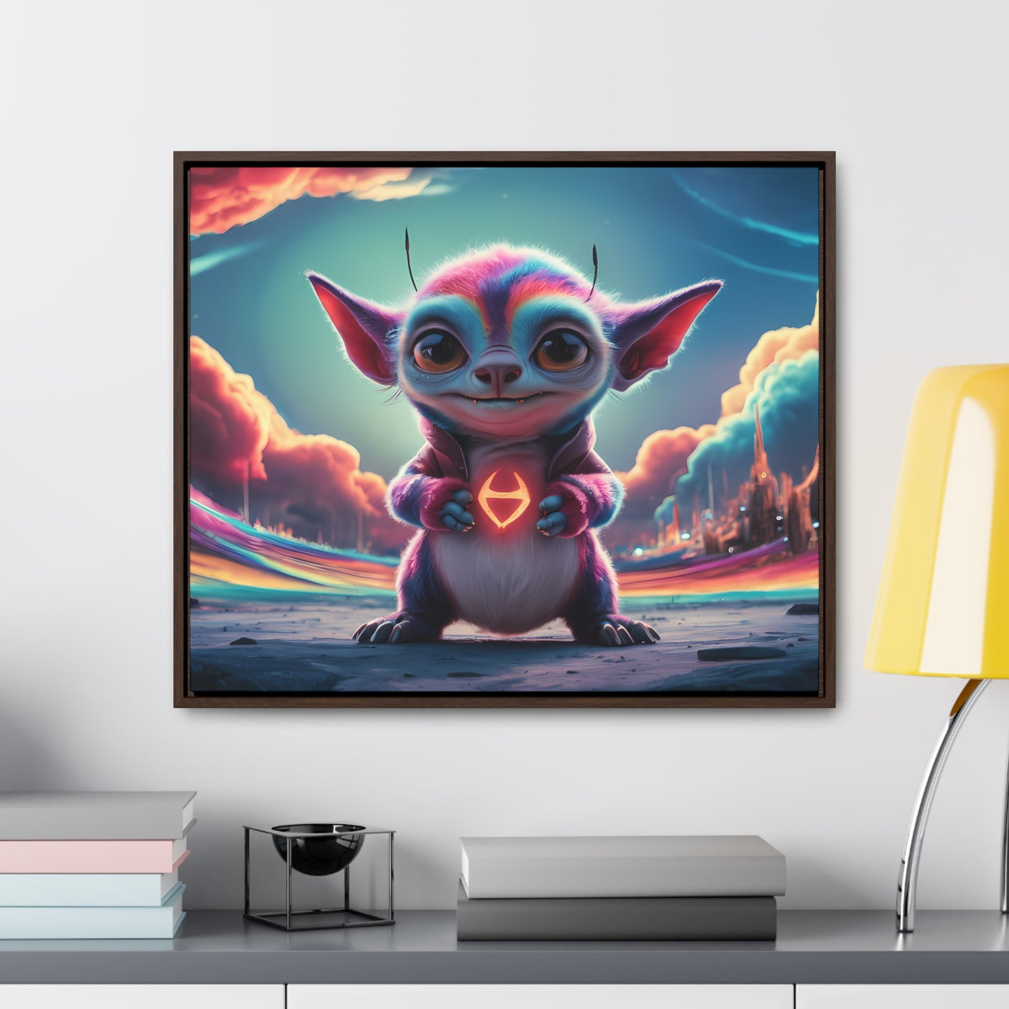 Guardian of the Cosmic Heart - Gallery Canvas Wraps, Horizontal Frame