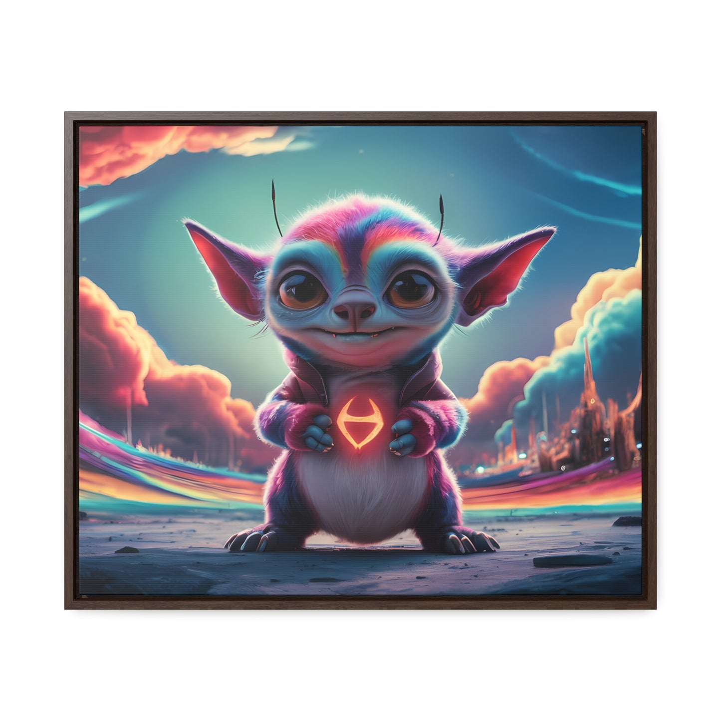 Guardian of the Cosmic Heart - Gallery Canvas Wraps, Horizontal Frame
