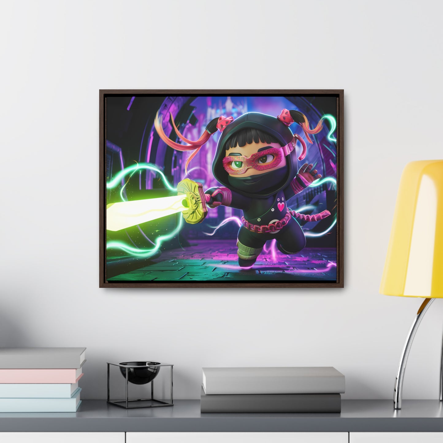 Neon Ninja Unleashed - Gallery Canvas Wraps, Horizontal Frame