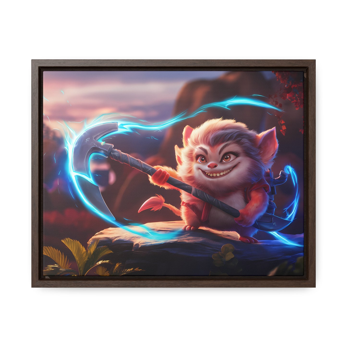 "Glowblade Guardian" - Gallery Canvas Wraps, Horizontal Frame