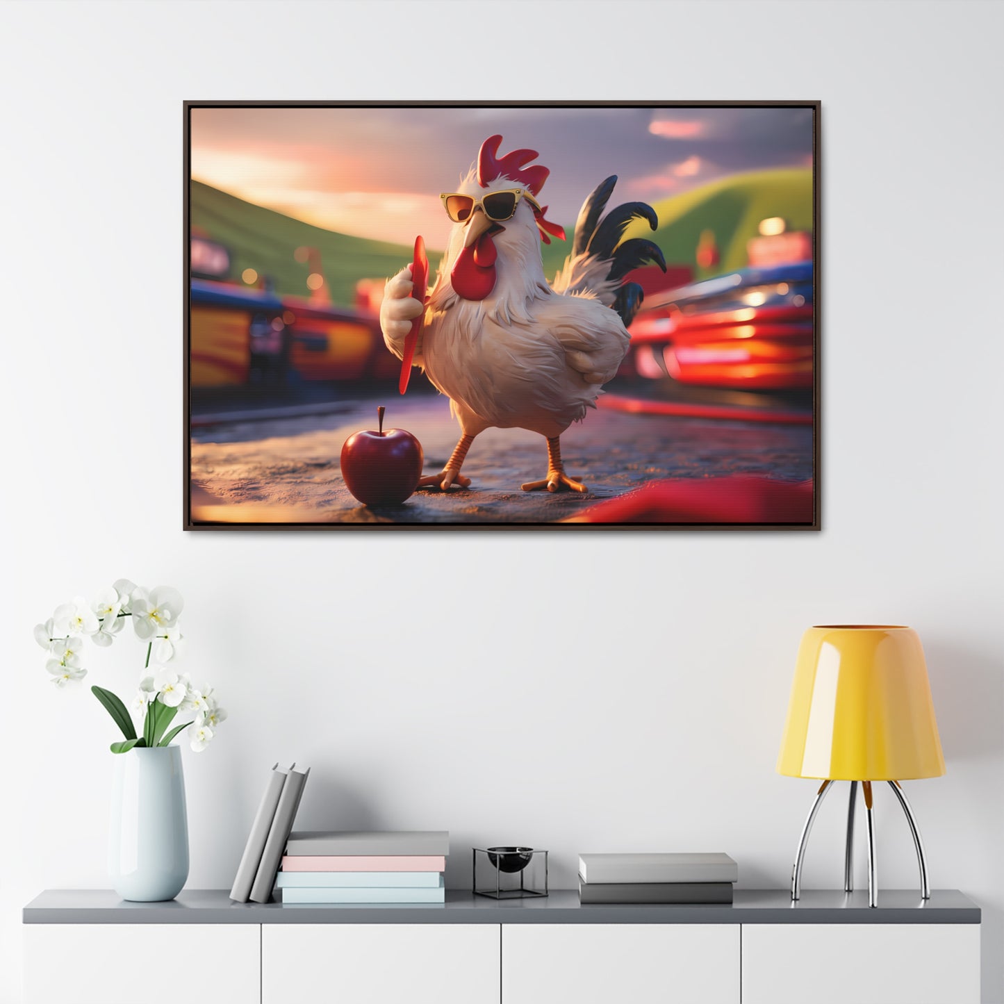 Cool Rooster at the Carnival - Gallery Canvas Wraps, Horizontal Frame