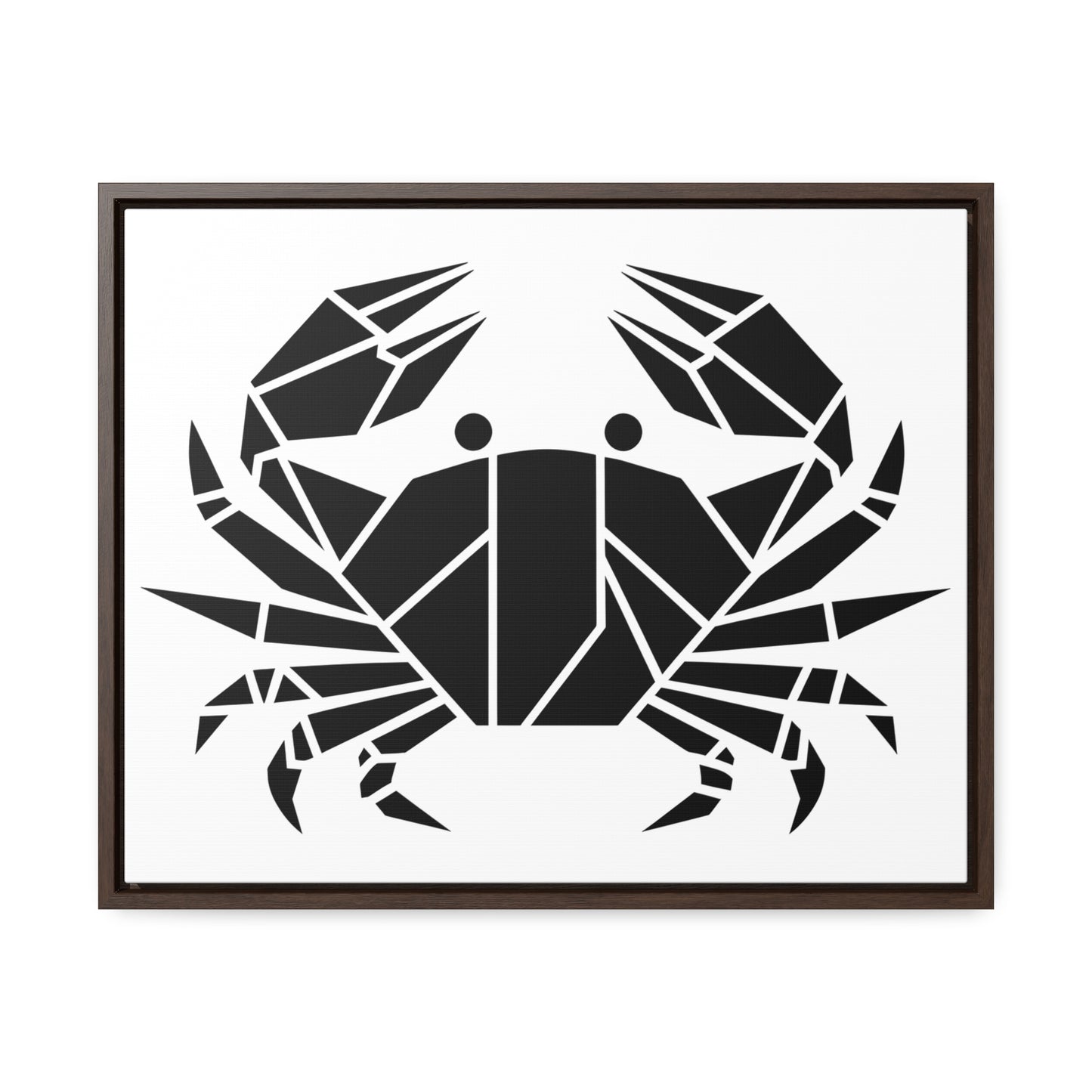 Geometric Crab Design - Gallery Canvas Wraps, Horizontal Frame