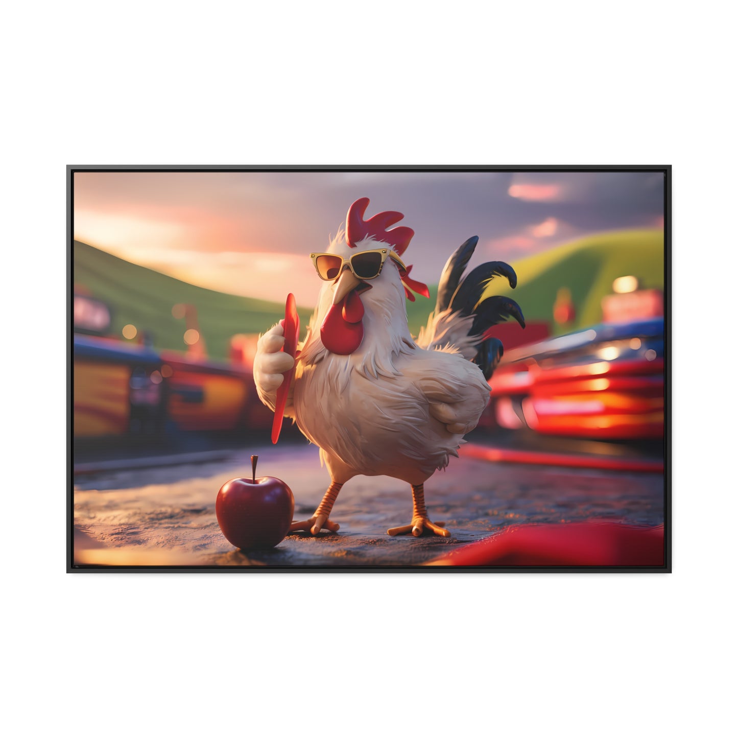 Cool Rooster at the Carnival - Gallery Canvas Wraps, Horizontal Frame