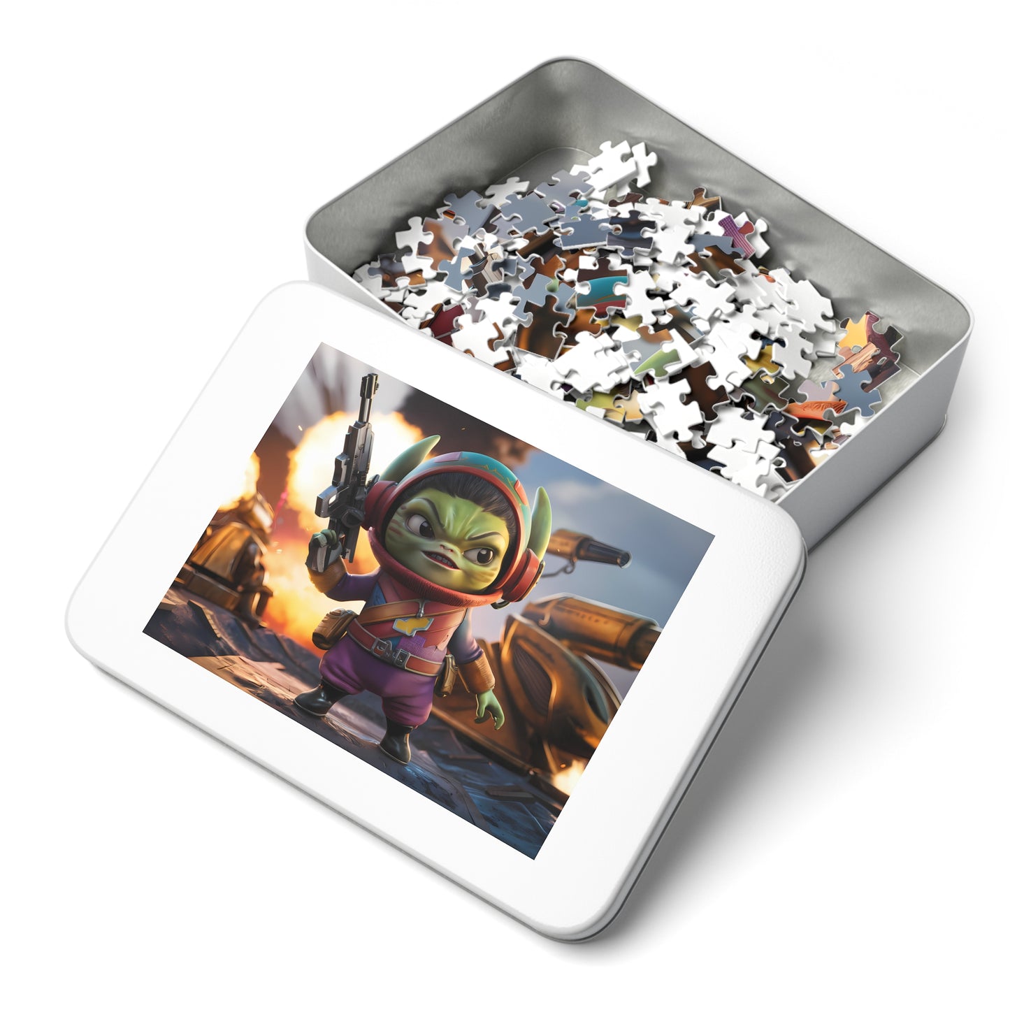 Space Commando in Action - Jigsaw Puzzle (30, 110, 252, 500,1000-Piece)
