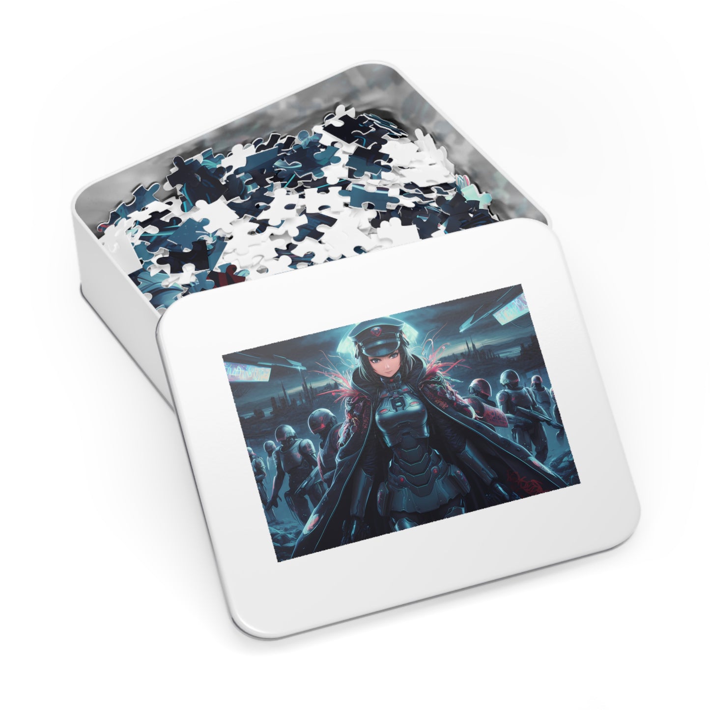 Enforcer of the Neon Dystopia - Jigsaw Puzzle (30, 110, 252, 500,1000-Piece)