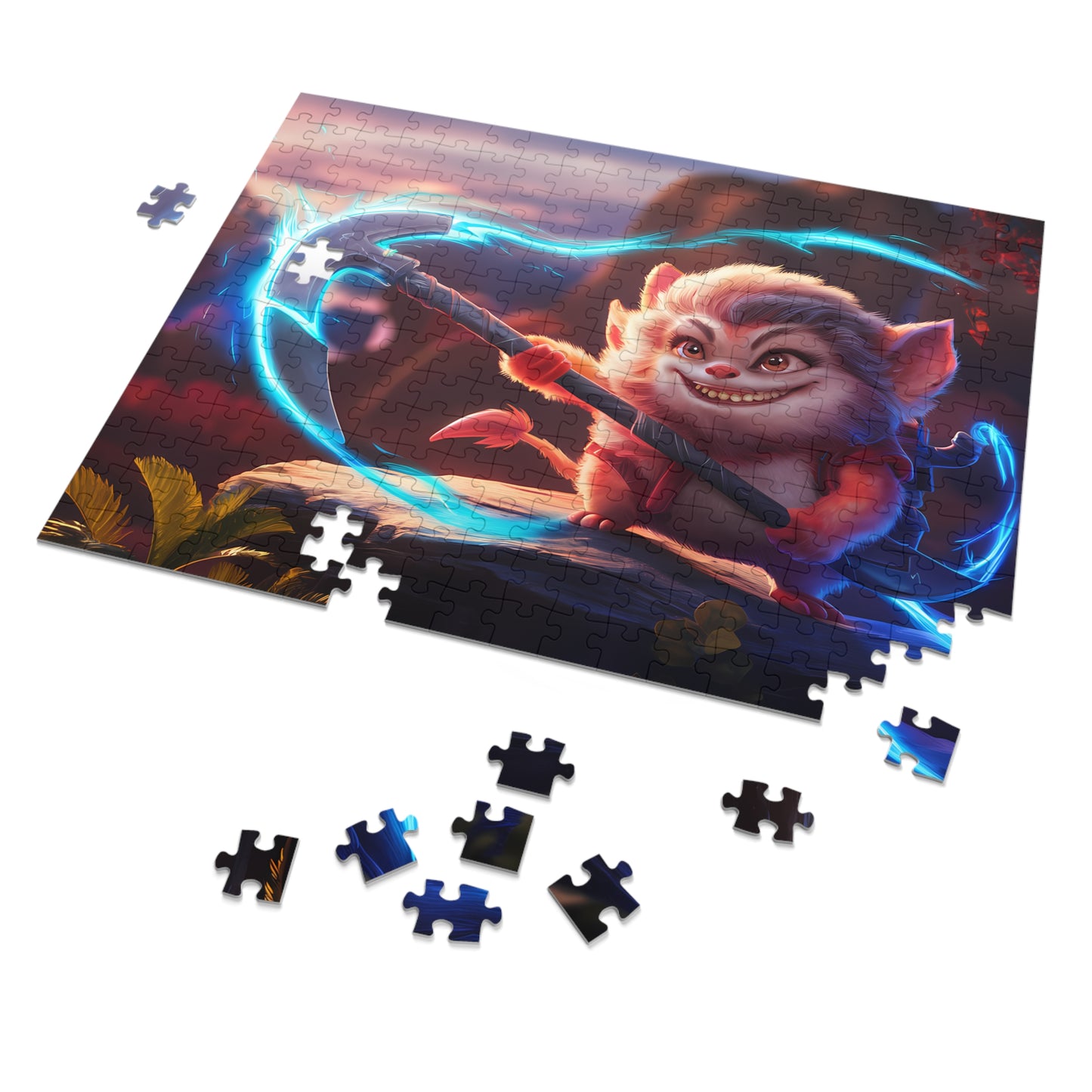 Furry Warrior of the Glowing Axe - Jigsaw Puzzle (30, 110, 252, 500,1000-Piece)