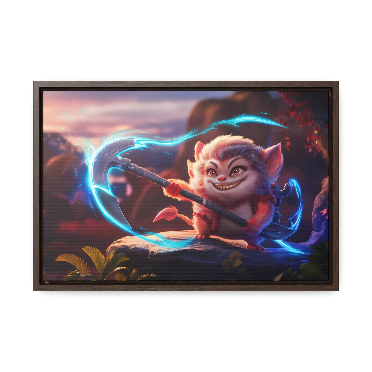 "Glowblade Guardian" - Gallery Canvas Wraps, Horizontal Frame