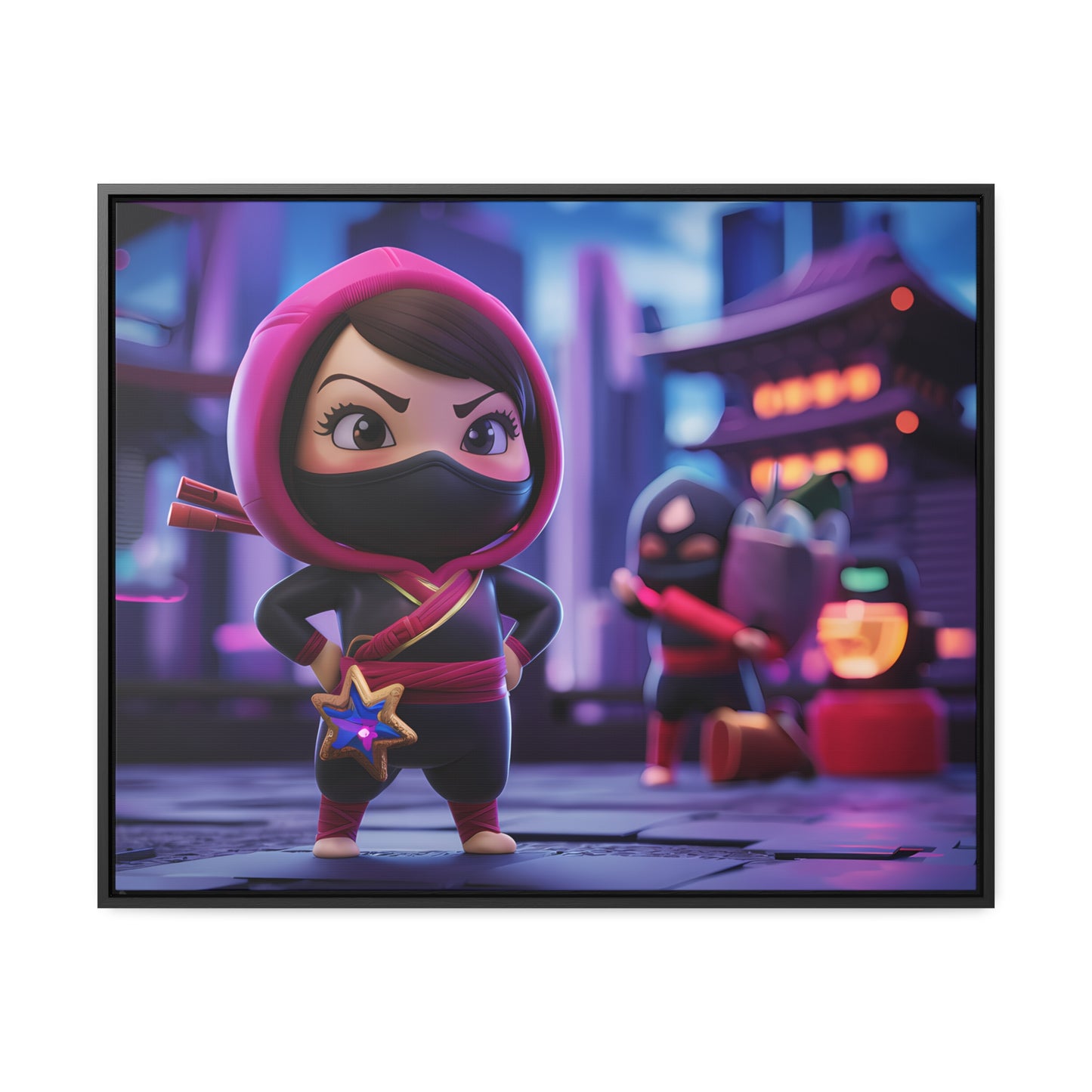 "Midnight Ninja Adventure" - Gallery Canvas Wraps, Horizontal Frame