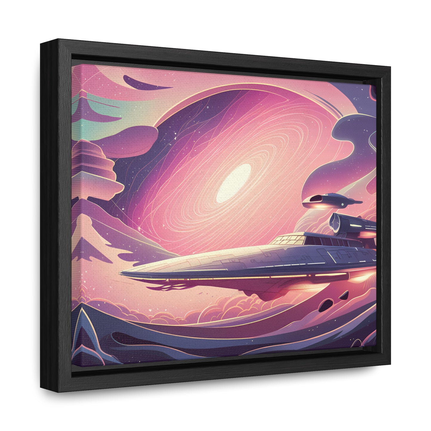 Voyage Through the Cosmic Vortex - Gallery Canvas Wraps, Horizontal Frame