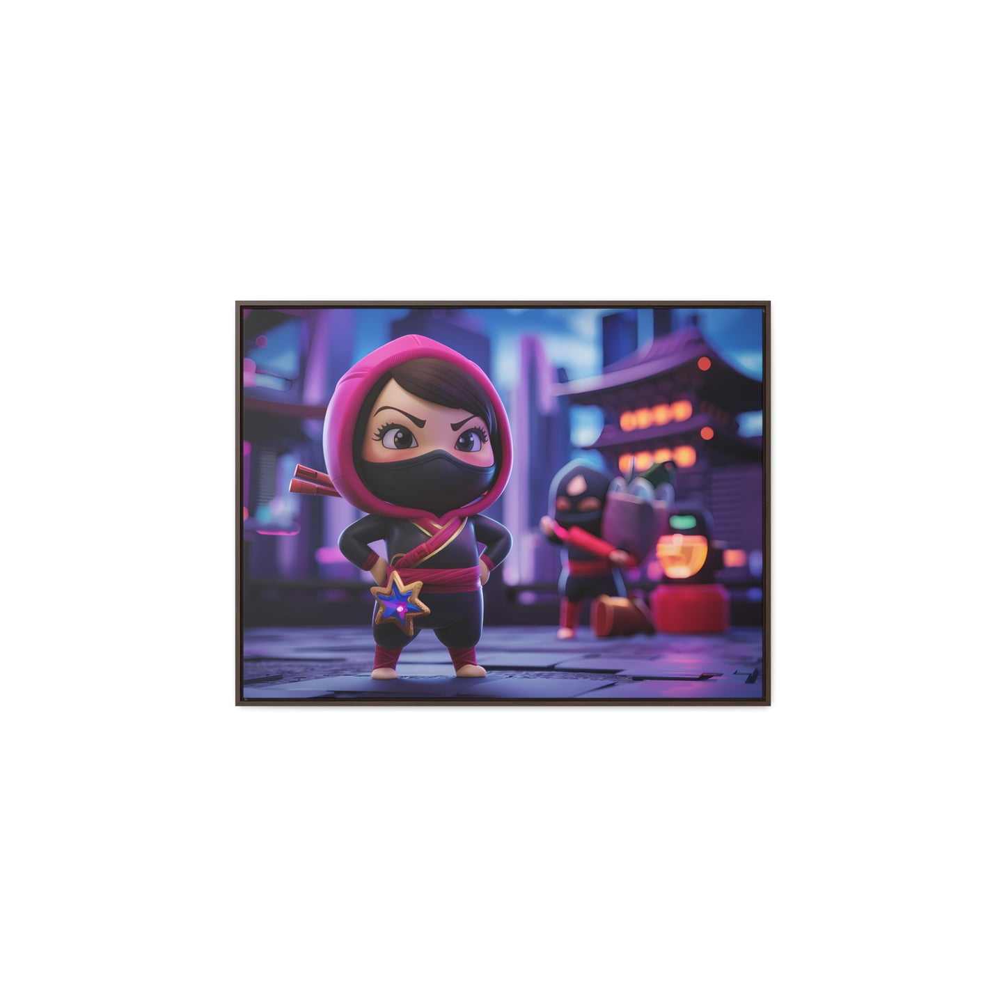 "Midnight Ninja Adventure" - Gallery Canvas Wraps, Horizontal Frame