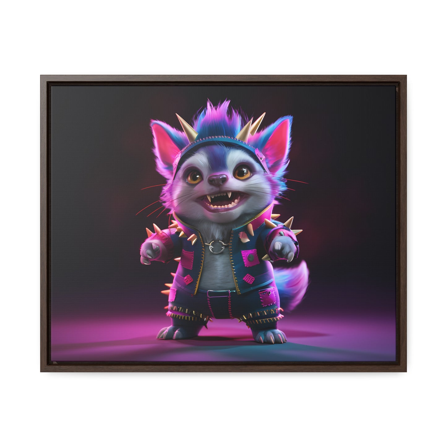 Punk Feline Fury - Gallery Canvas Wraps, Horizontal Frame