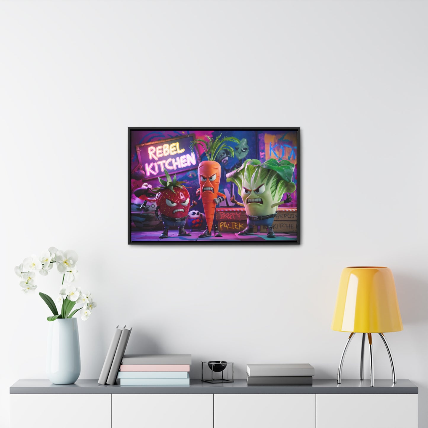 Rebel Veggie Squad - Gallery Canvas Wraps, Horizontal Frame