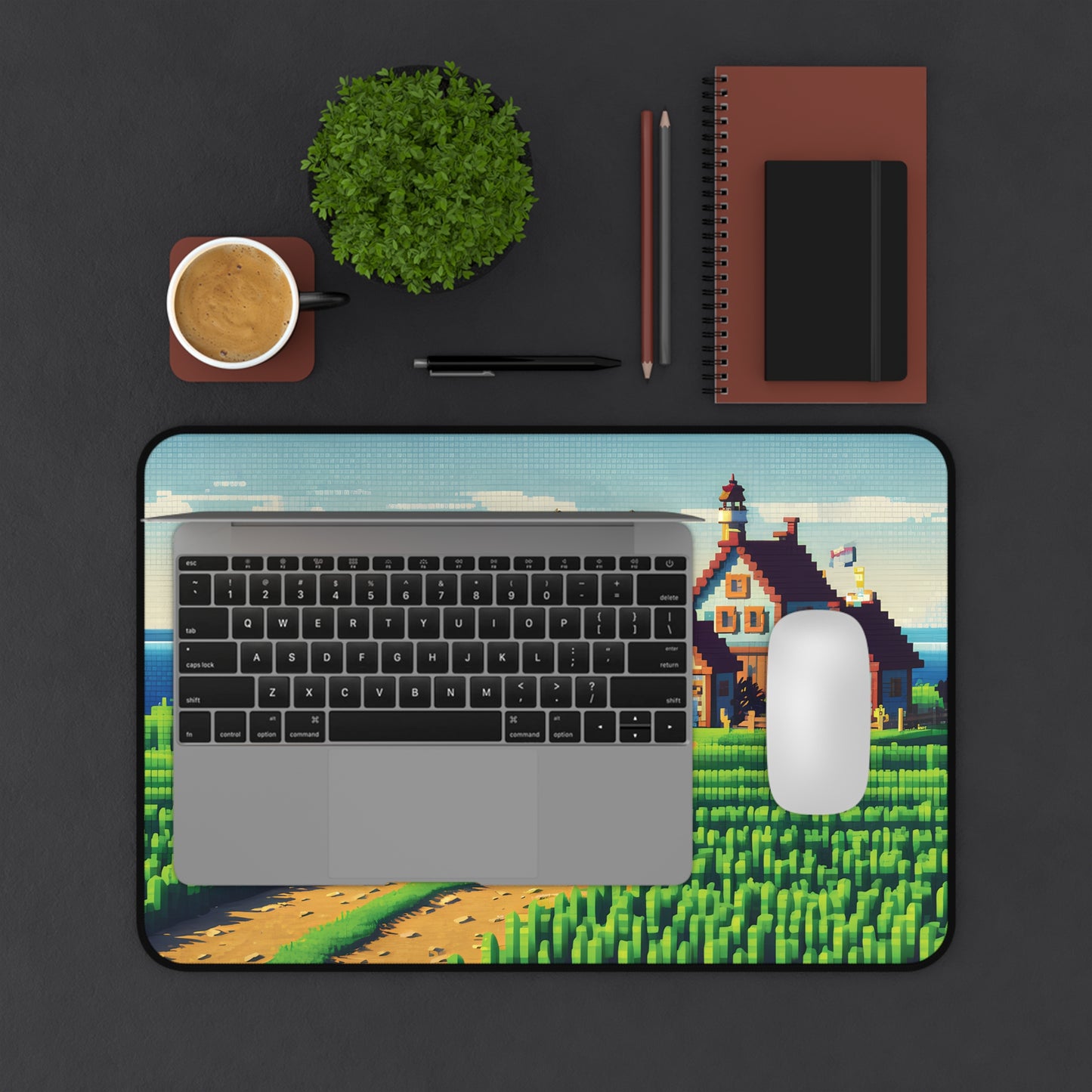Pixel farming Village - Desk Mat