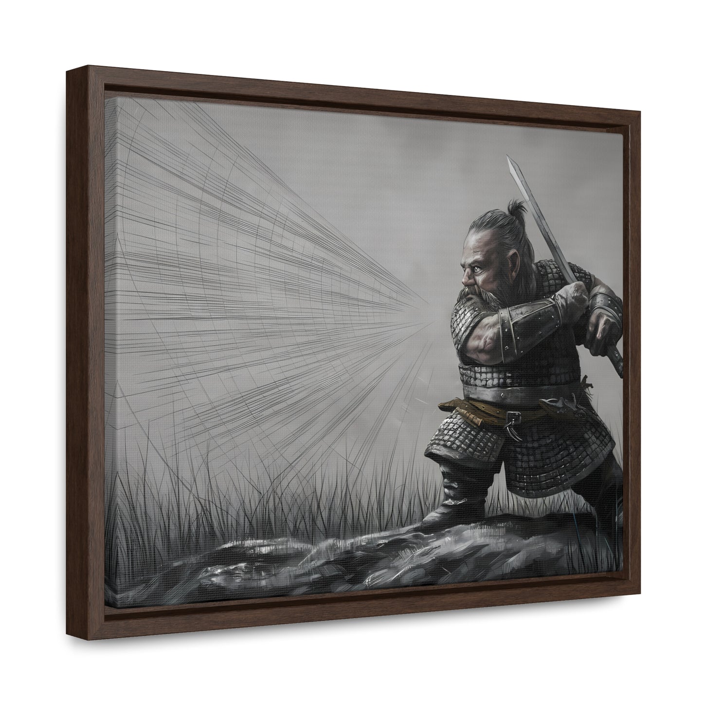 Defender of the Grey Plains - Gallery Canvas Wraps, Horizontal Frame