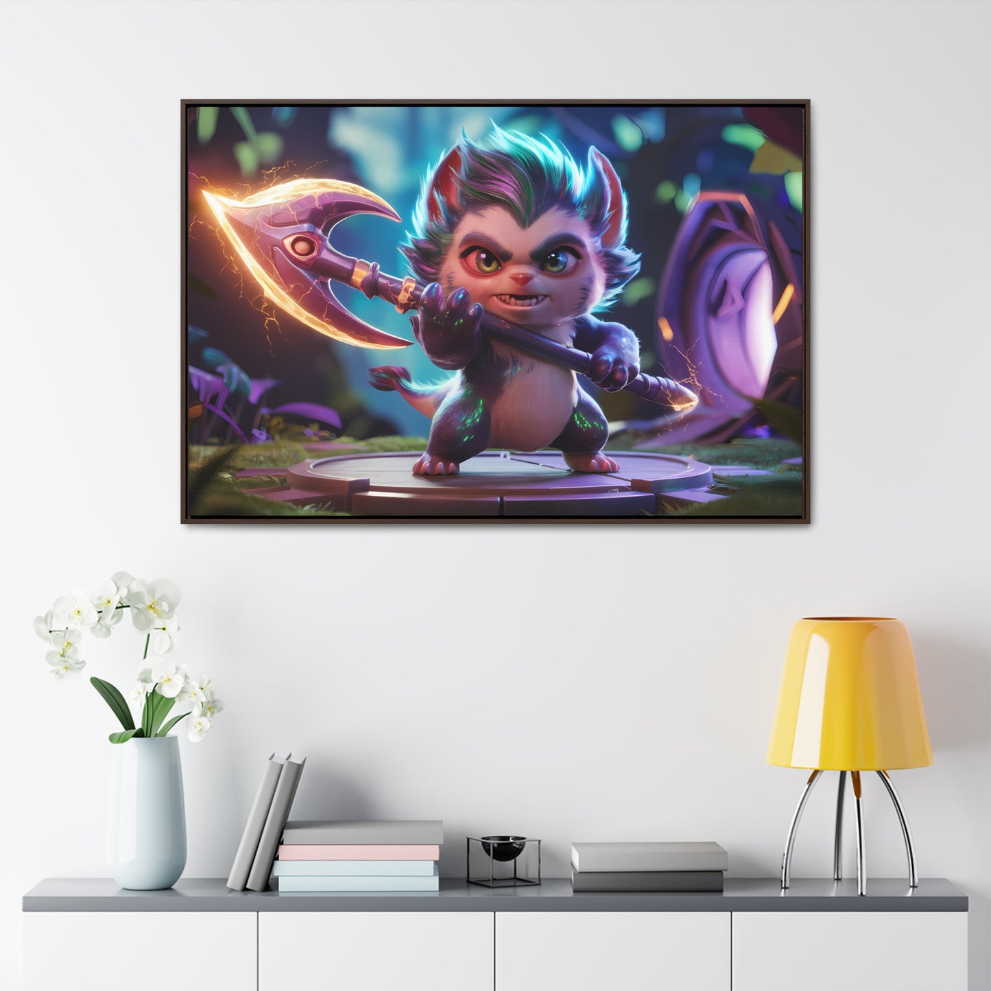 "Fierce Guardian of the Enchanted Forest" - Gallery Canvas Wraps, Horizontal Frame