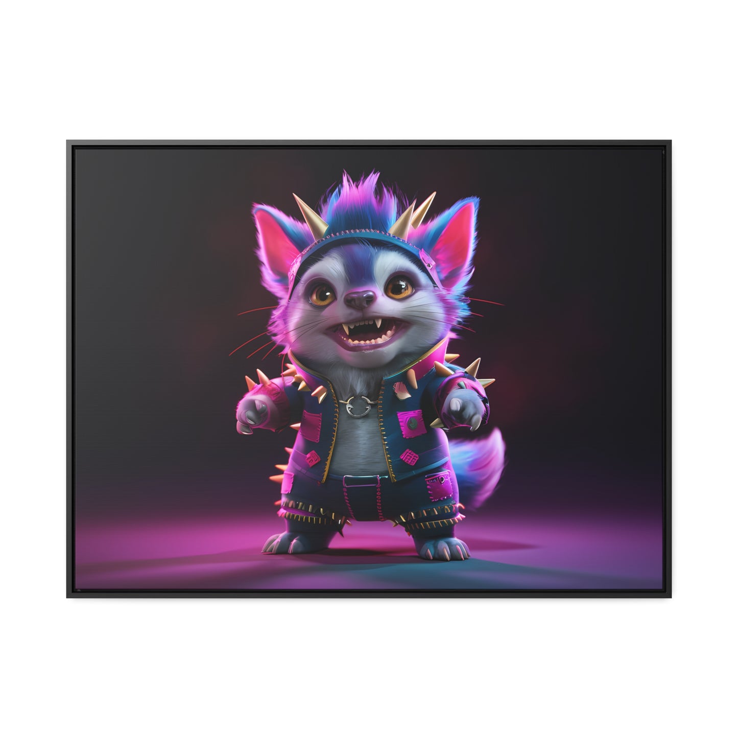 Punk Feline Fury - Gallery Canvas Wraps, Horizontal Frame