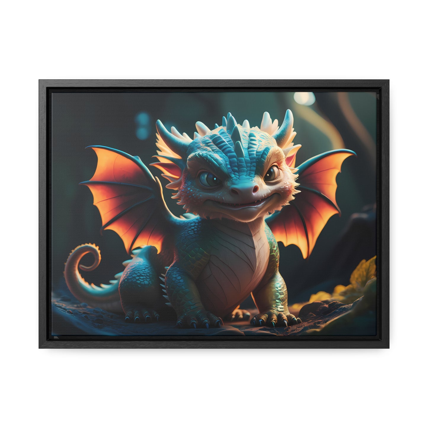 "Forest Guardian Hatchling" - Gallery Canvas Wraps, Horizontal Frame