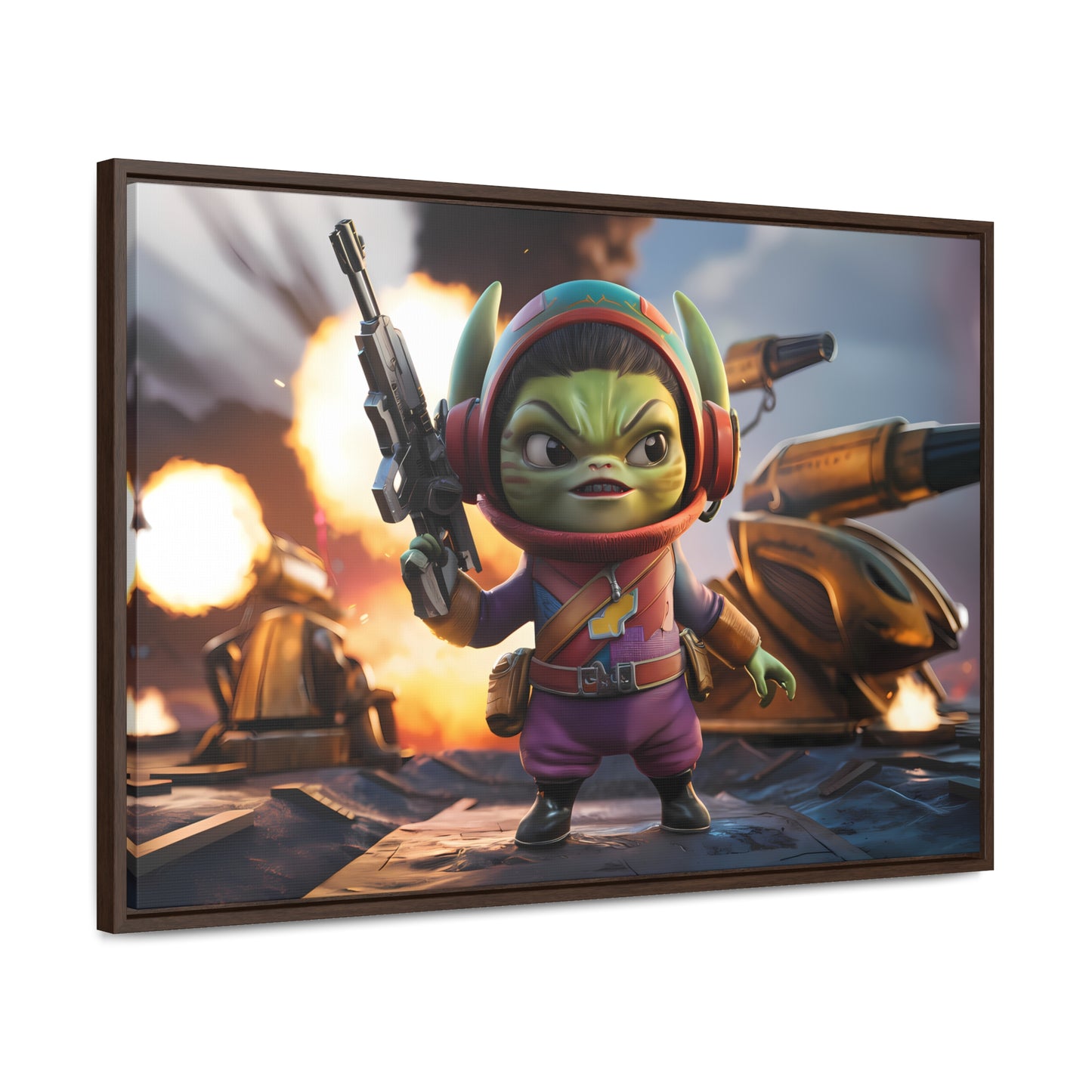 "Galactic Gremlin Commander" - Gallery Canvas Wraps, Horizontal Frame