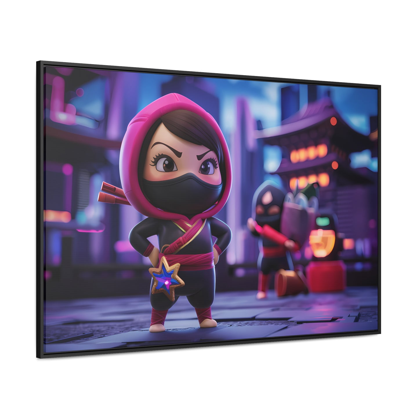 "Midnight Ninja Adventure" - Gallery Canvas Wraps, Horizontal Frame