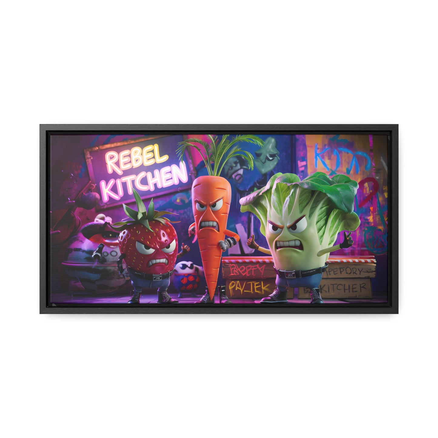 Rebel Veggie Squad - Gallery Canvas Wraps, Horizontal Frame