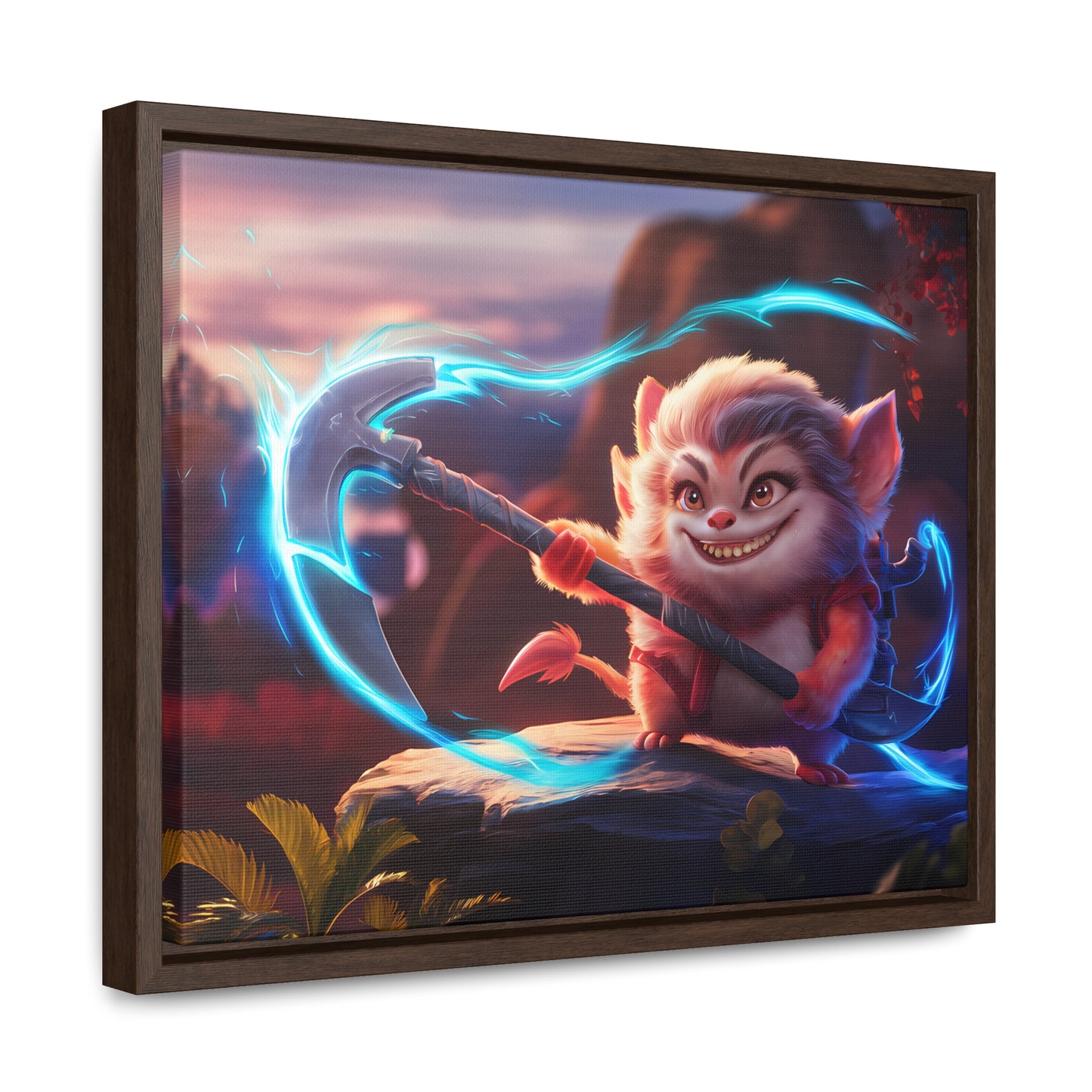 "Glowblade Guardian" - Gallery Canvas Wraps, Horizontal Frame