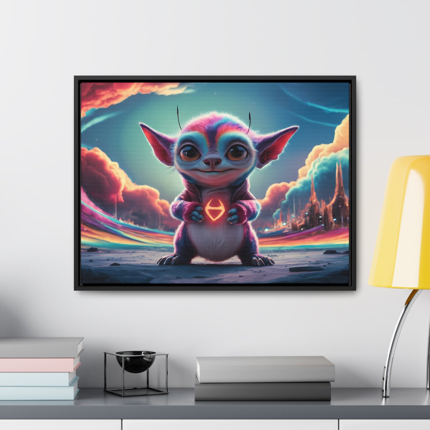 Guardian of the Cosmic Heart - Gallery Canvas Wraps, Horizontal Frame