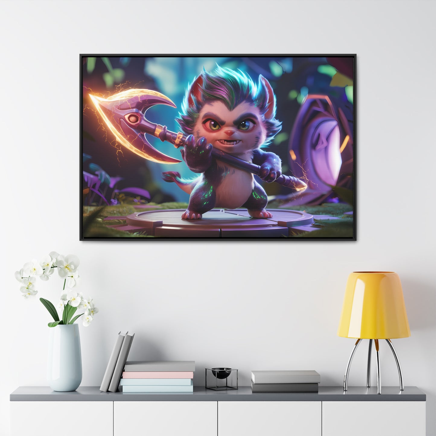 "Fierce Guardian of the Enchanted Forest" - Gallery Canvas Wraps, Horizontal Frame