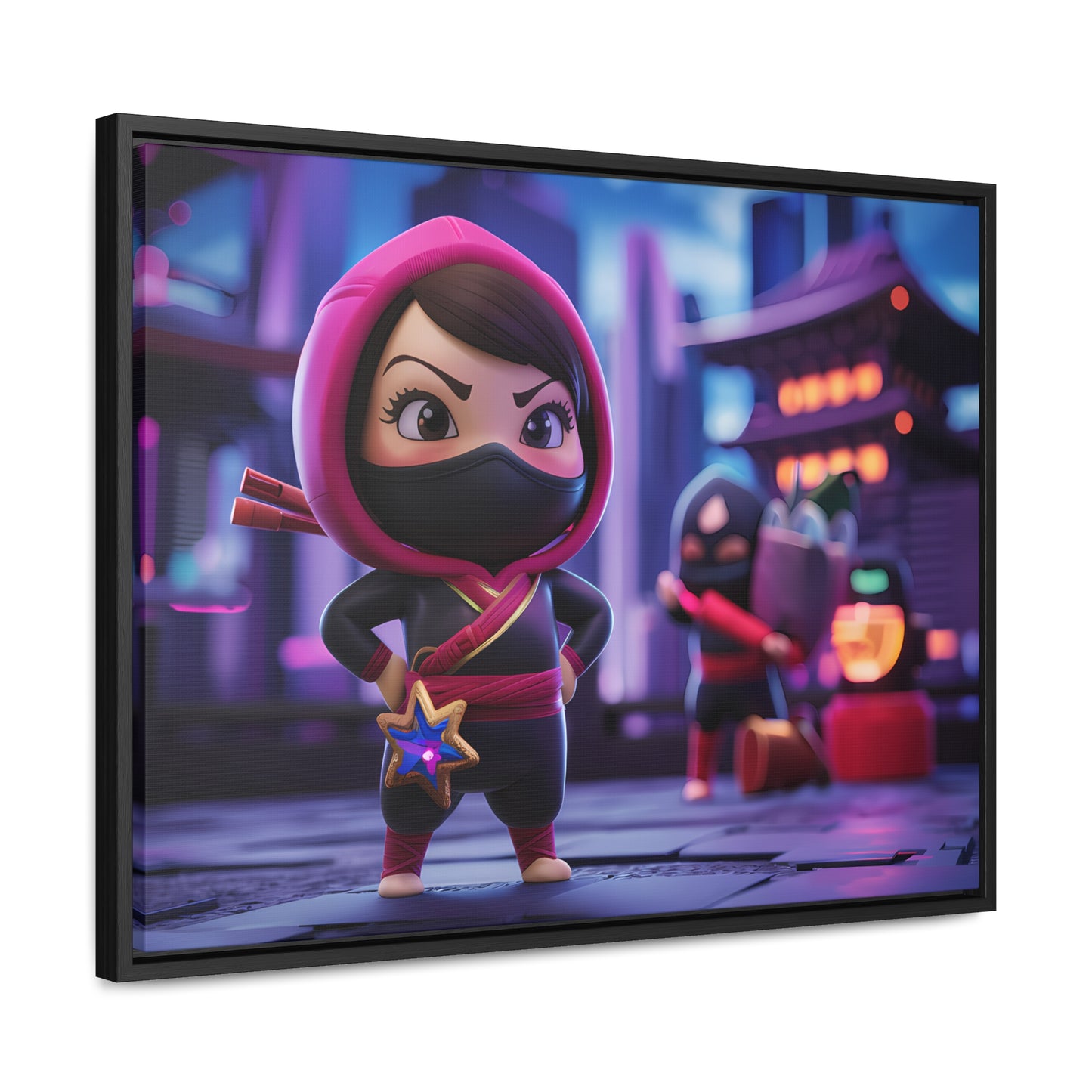 "Midnight Ninja Adventure" - Gallery Canvas Wraps, Horizontal Frame