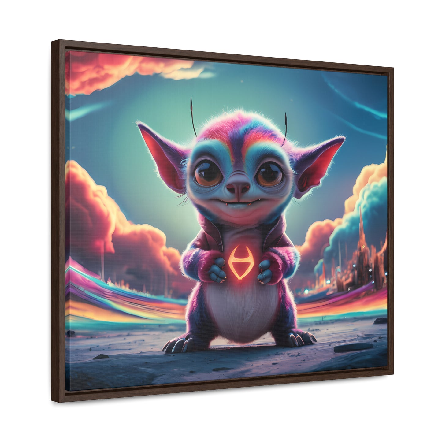 Guardian of the Cosmic Heart - Gallery Canvas Wraps, Horizontal Frame