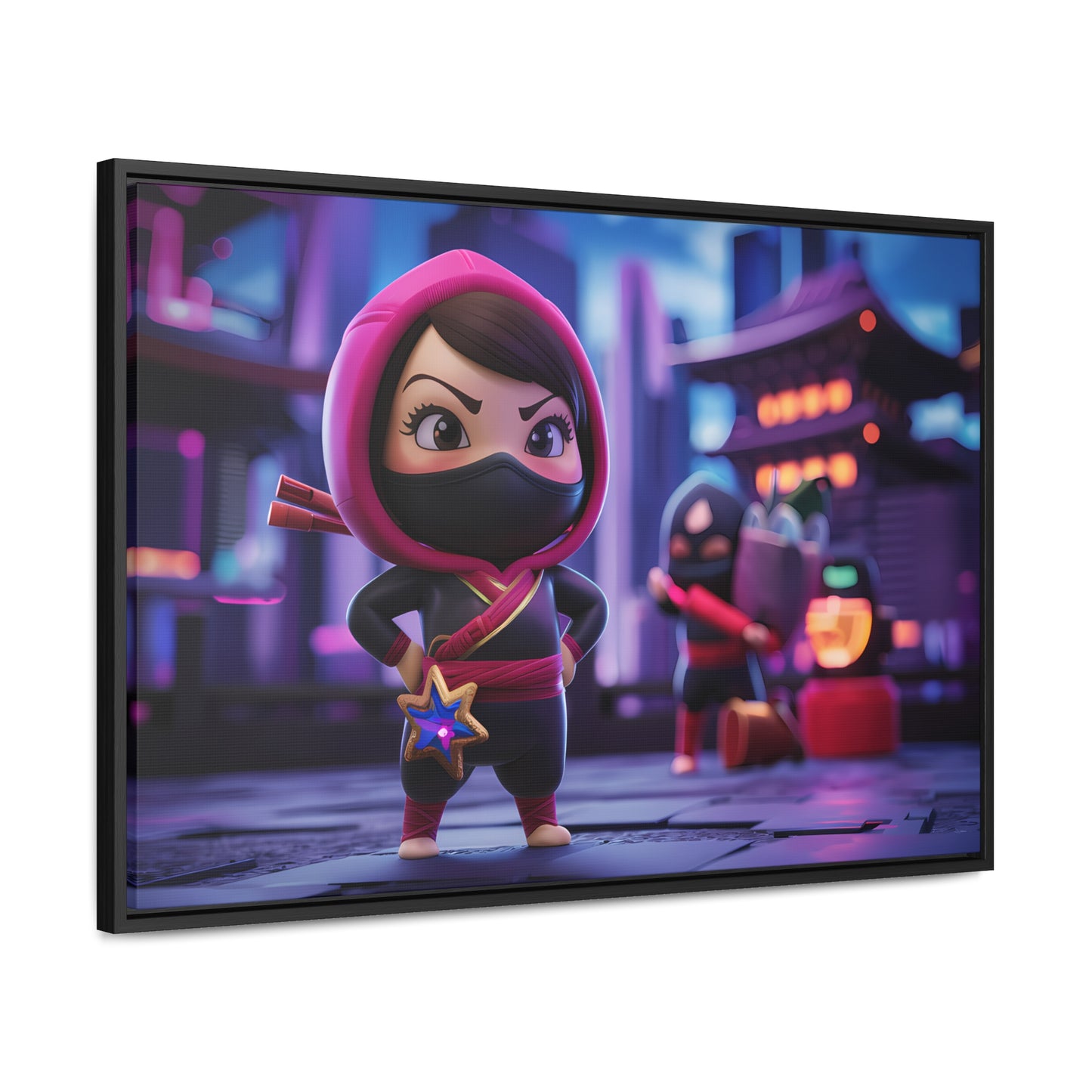 "Midnight Ninja Adventure" - Gallery Canvas Wraps, Horizontal Frame