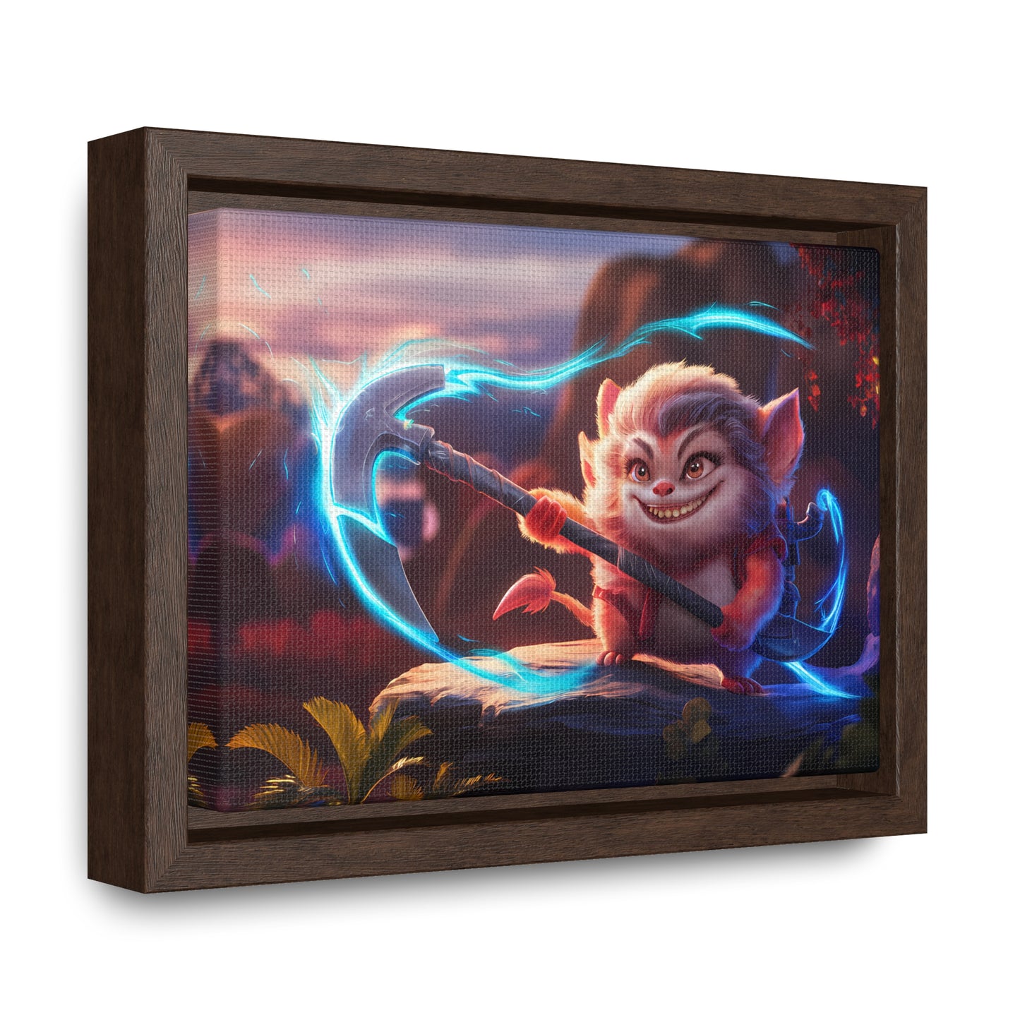 "Glowblade Guardian" - Gallery Canvas Wraps, Horizontal Frame
