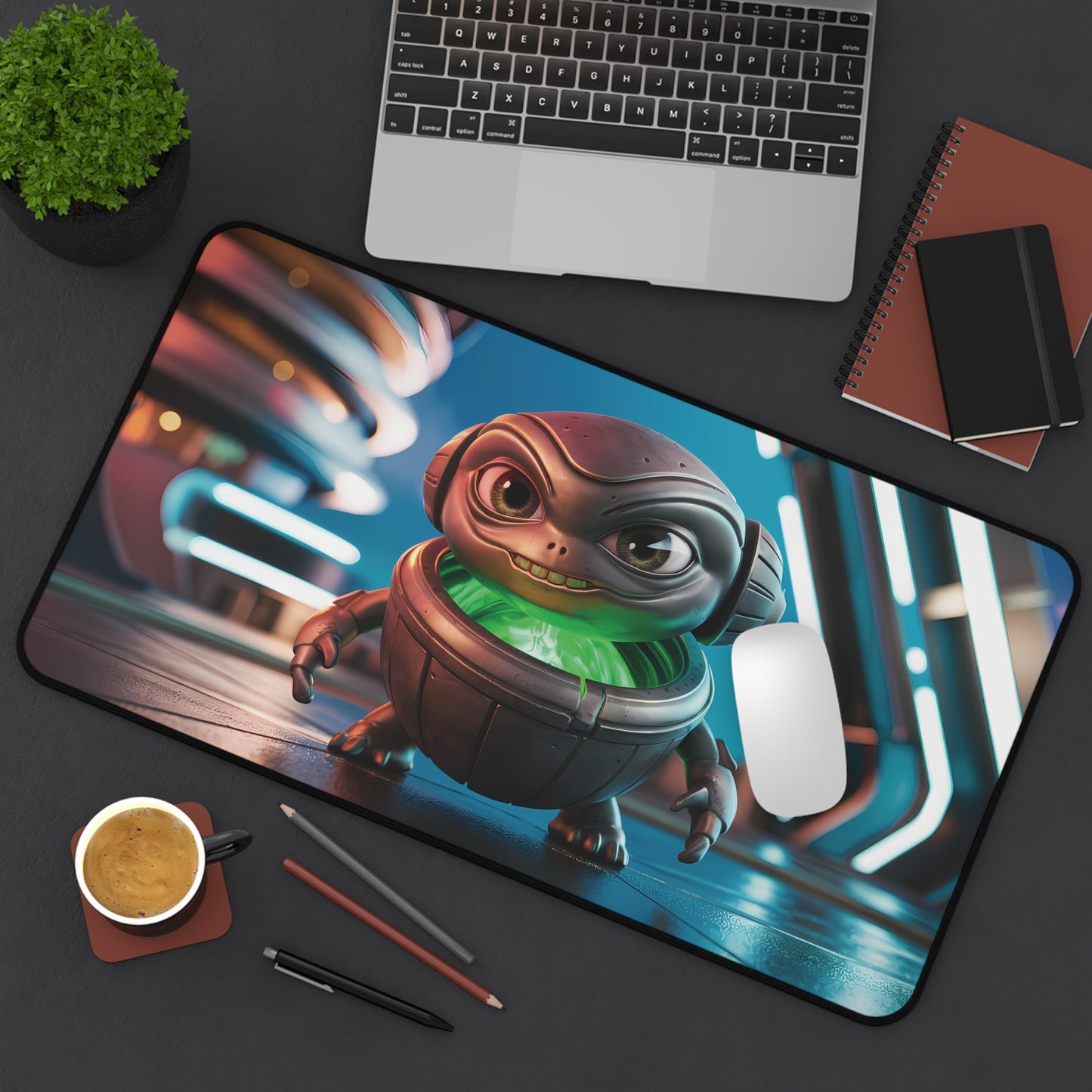 Cute Alien Robot- Desk Mat