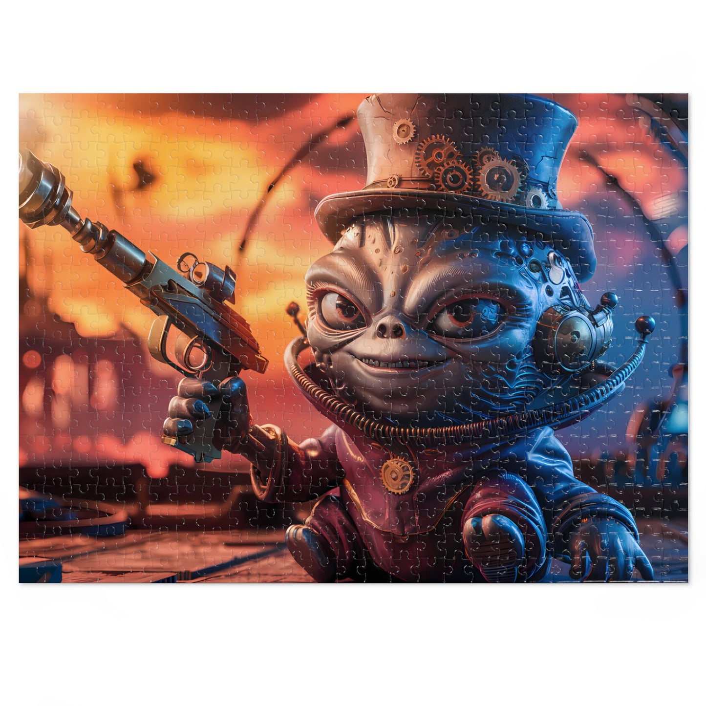 Alien Steampunk Showdown - Jigsaw Puzzle (30, 110, 252, 500,1000-Piece)