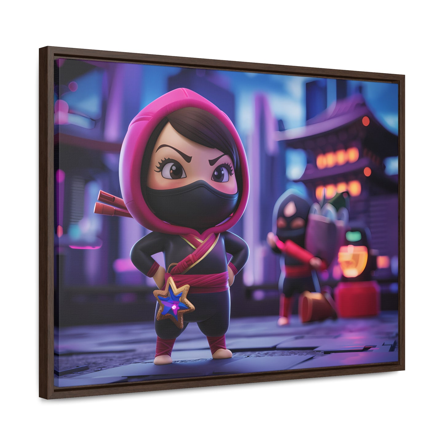 "Midnight Ninja Adventure" - Gallery Canvas Wraps, Horizontal Frame