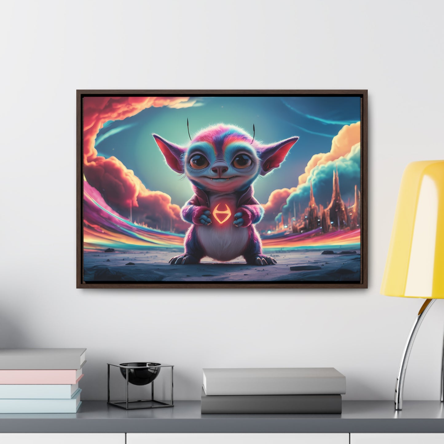 Guardian of the Cosmic Heart - Gallery Canvas Wraps, Horizontal Frame
