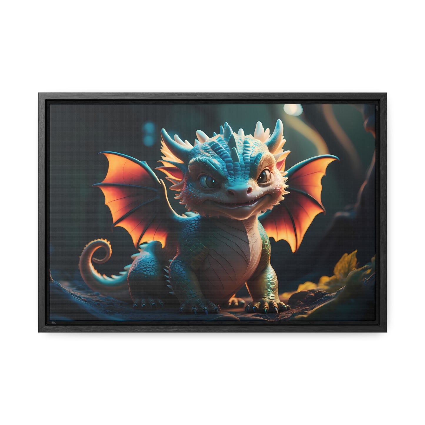 "Forest Guardian Hatchling" - Gallery Canvas Wraps, Horizontal Frame