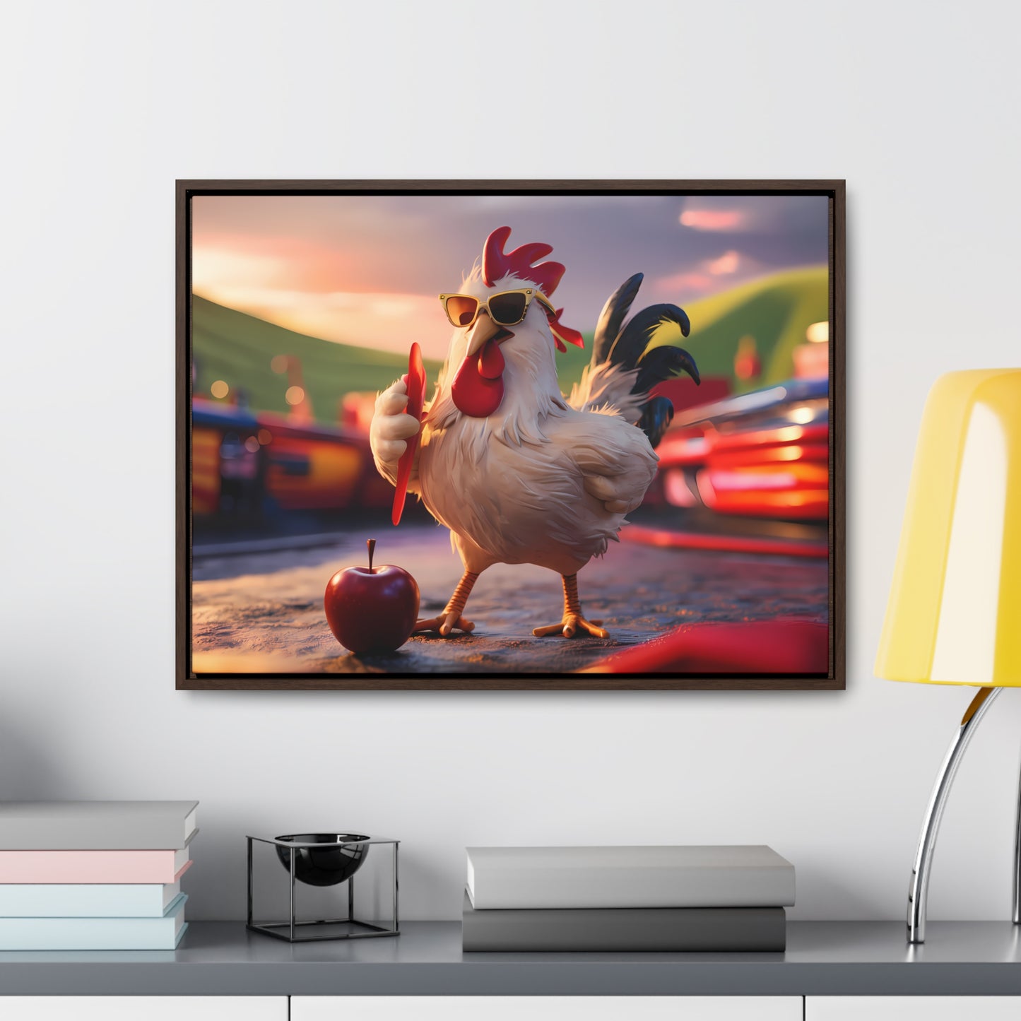 Cool Rooster at the Carnival - Gallery Canvas Wraps, Horizontal Frame