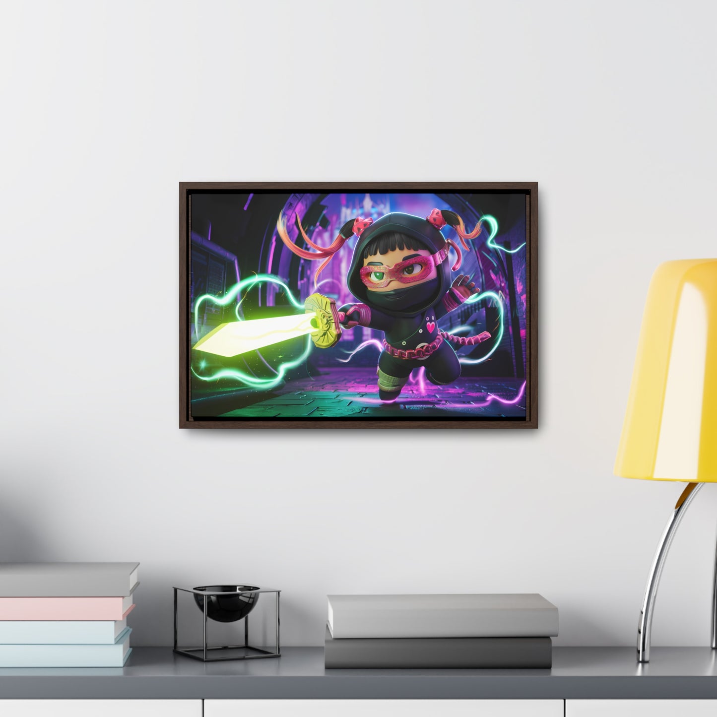 Neon Ninja Unleashed - Gallery Canvas Wraps, Horizontal Frame