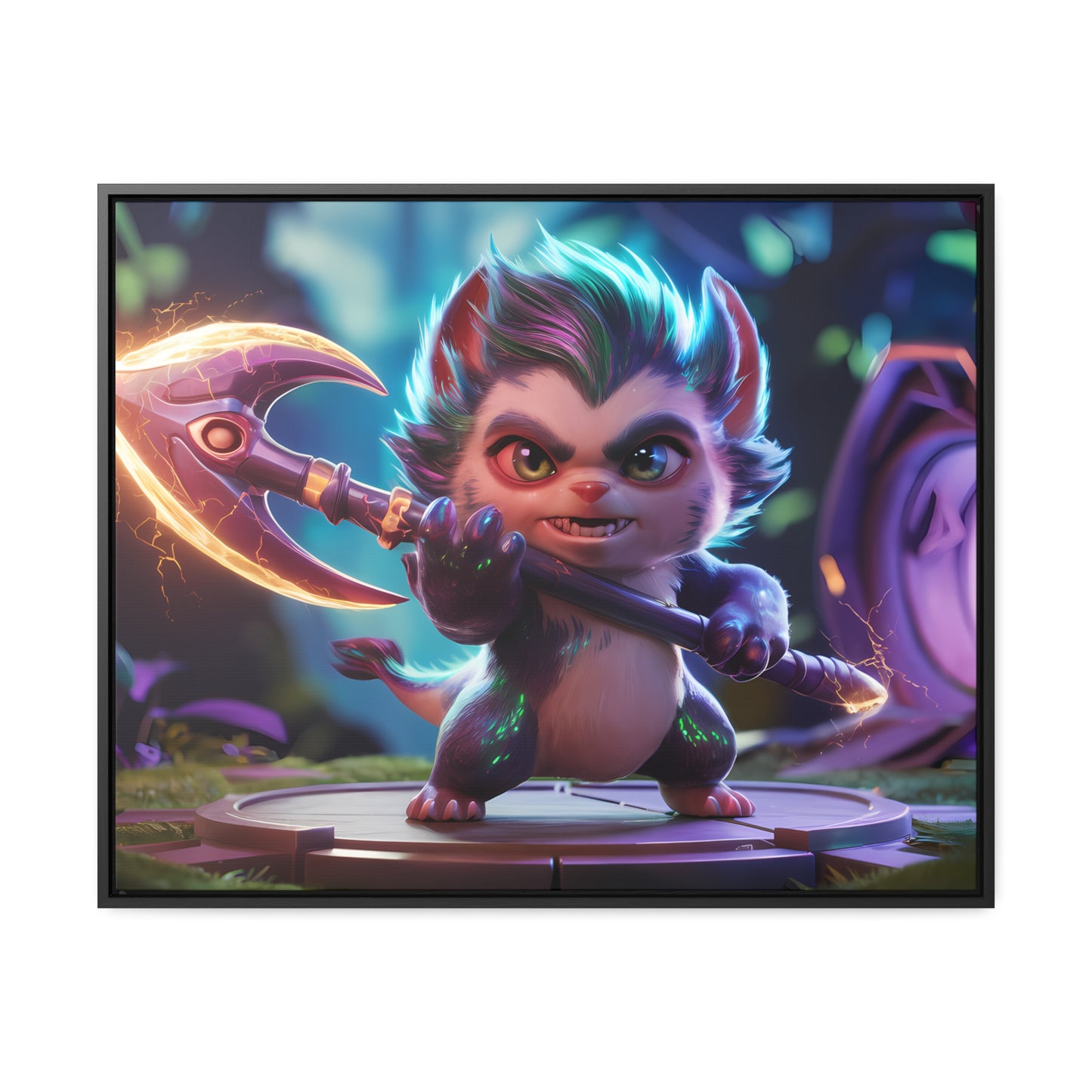 "Fierce Guardian of the Enchanted Forest" - Gallery Canvas Wraps, Horizontal Frame