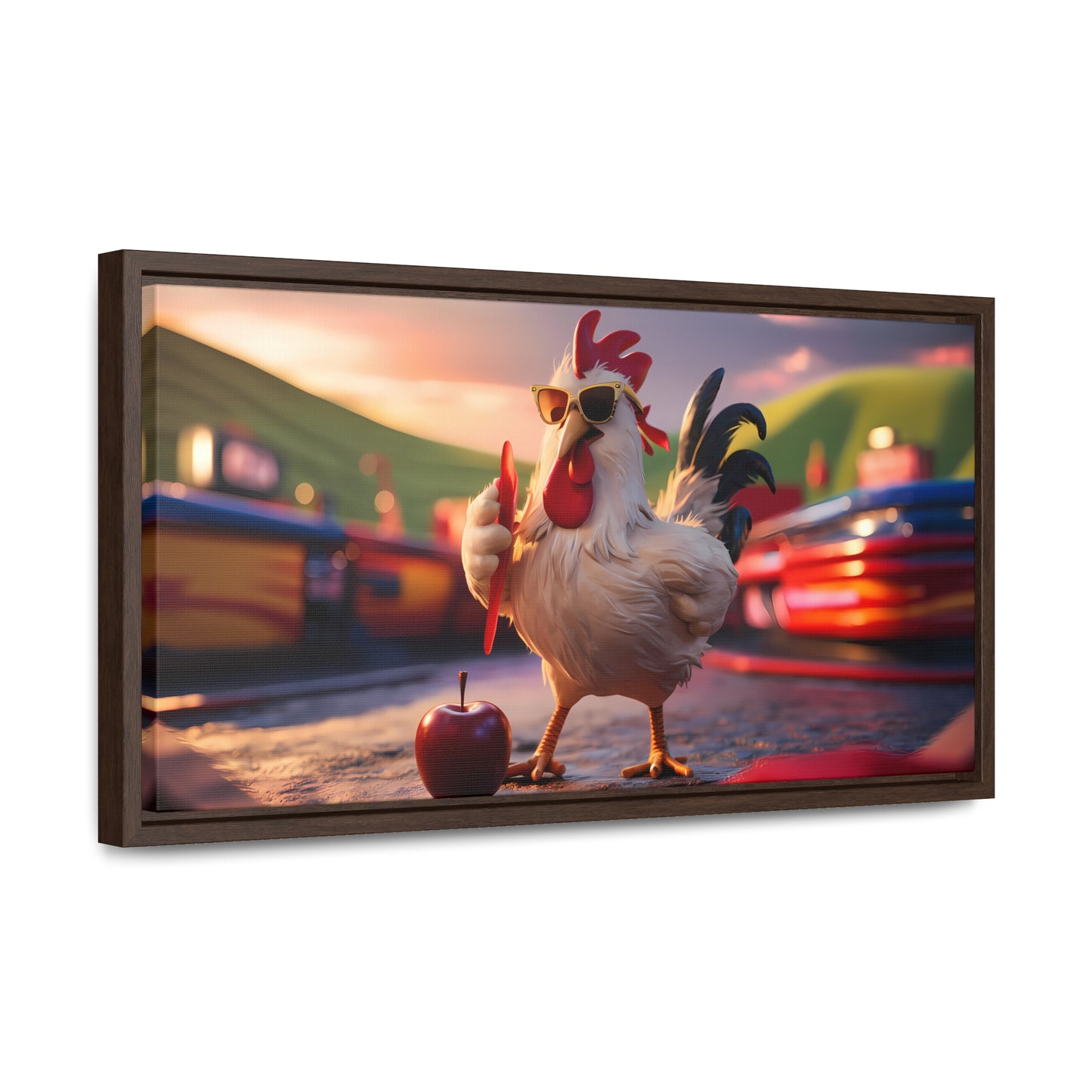 Cool Rooster at the Carnival - Gallery Canvas Wraps, Horizontal Frame
