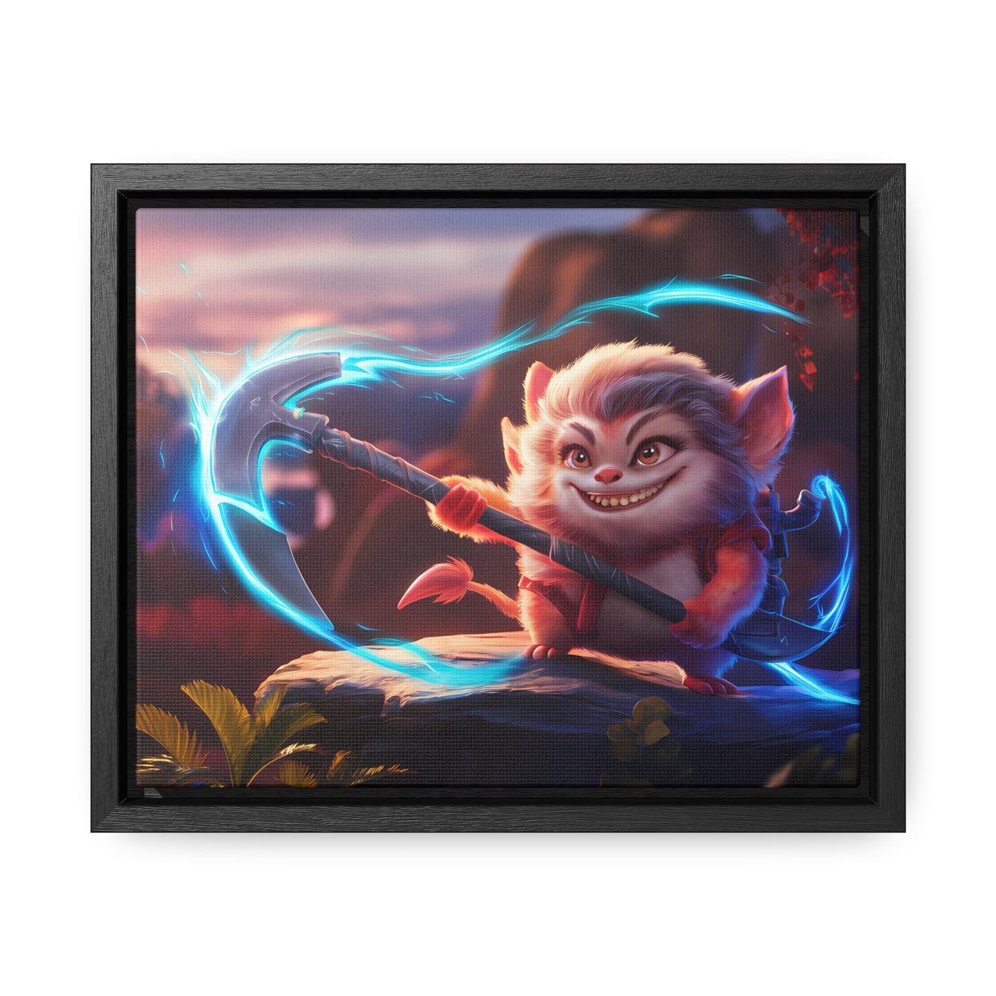 "Glowblade Guardian" - Gallery Canvas Wraps, Horizontal Frame