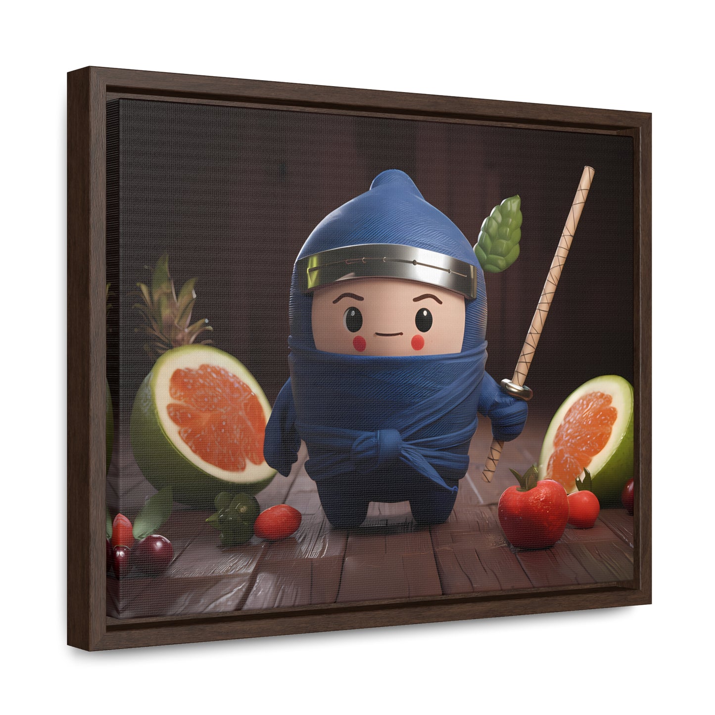 Ninja Fruit Guardian - Gallery Canvas Wraps, Horizontal Frame
